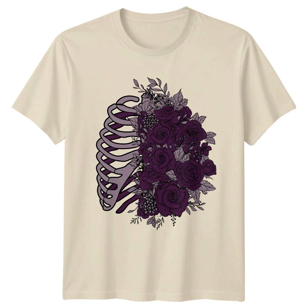 Where My Heart Blooms With TShirt Floral Skeleton Anatomy Gift For Him And Her