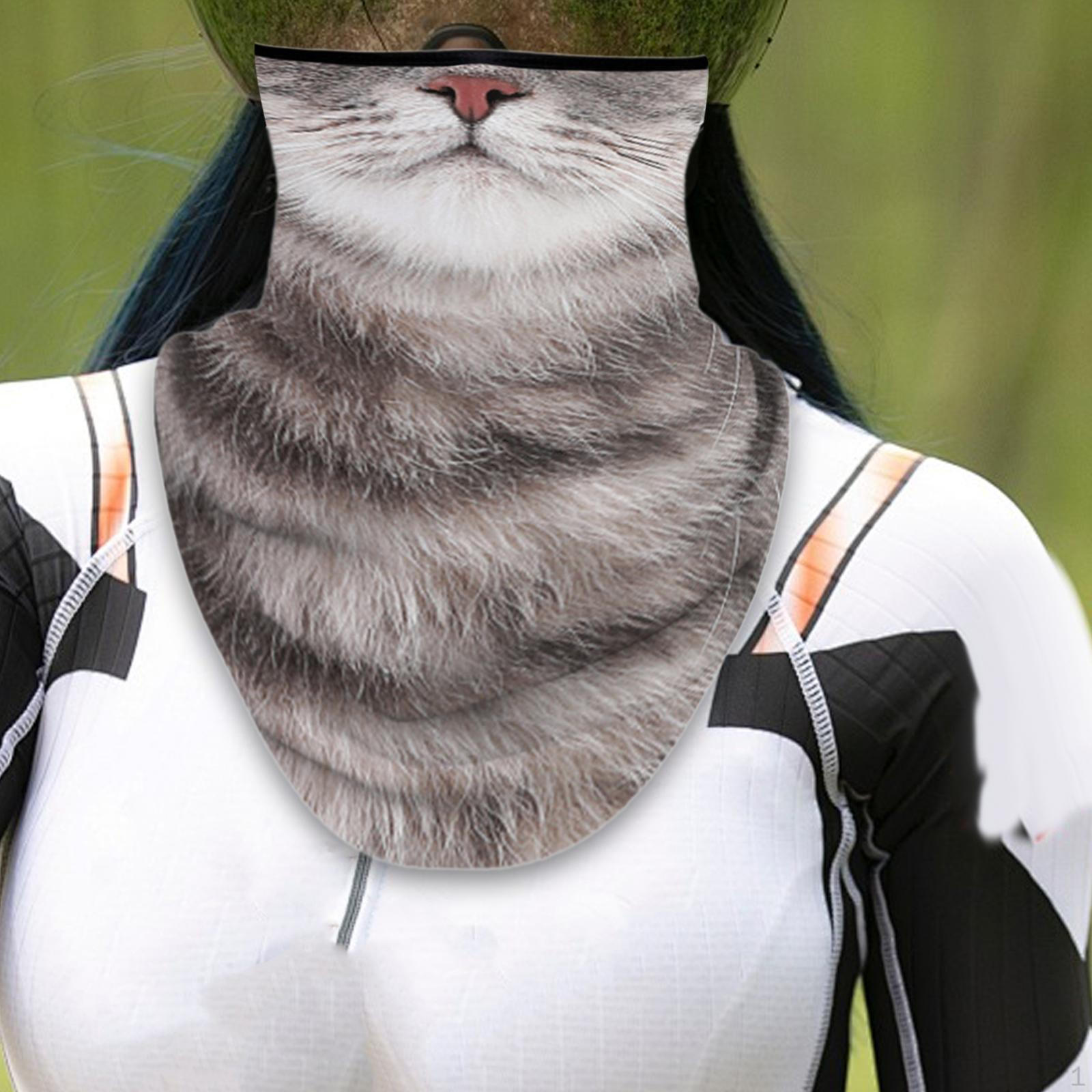 

Бандана шарф повязка на лицо с ушами дышащая 9.4x13.4 дюймов узор котенка для взрослых и Style B