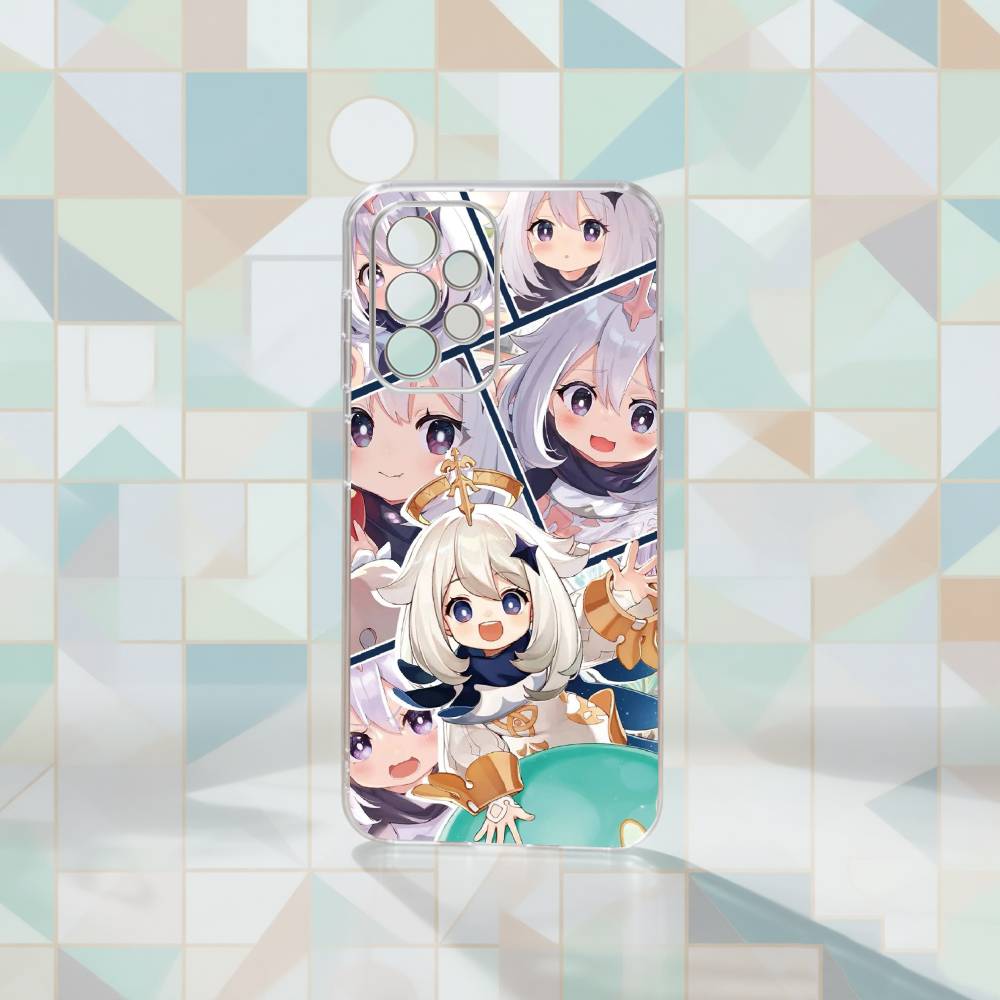 

G-Genshin Impact P-Paimon Phone Case For Samsung S25,S24,S21,S22,S23,S30,Ultra,S20,Plus,Fe Transparent Cover Samsung S20fe