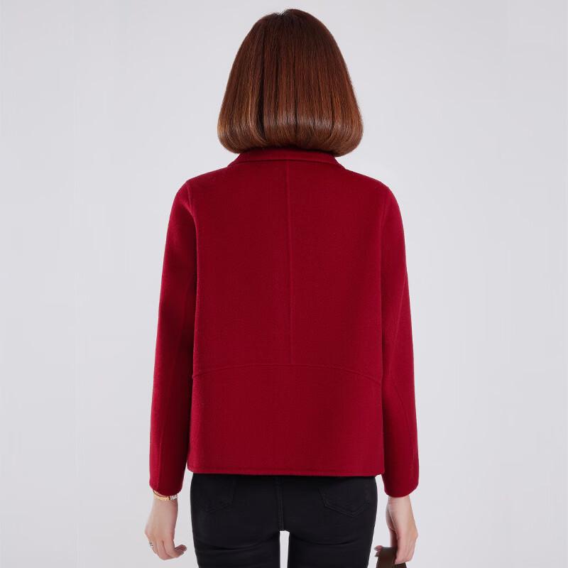 Fengmao Women's 100% Wool Short Double-Faced Coat