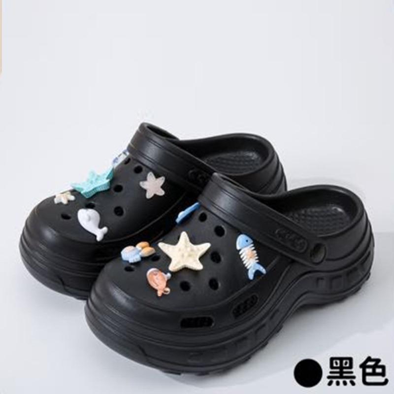 New thick-soled slippers women wear non-slip and wear-resistant cute cartoon eva slippers hole shoes wholesale