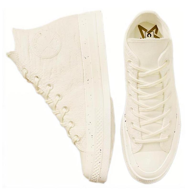 Converse Lata 70. Chuck Taylor All Star Siateczkowe Proste i Wszechstronne Antypoślizgowe Odporne na Ścieranie Oddychające Wysokie płótno Damskie Beżowe