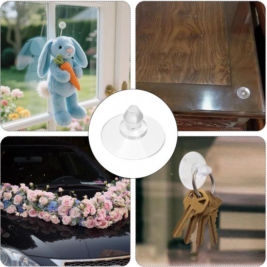 20 Pack Transparent Anti-Collision Suction Cups 20mm/0.8" Sucker Hanger Pads PVC Suctions Cup Without Hooks Clear Plastic Suctions Pads for Glass