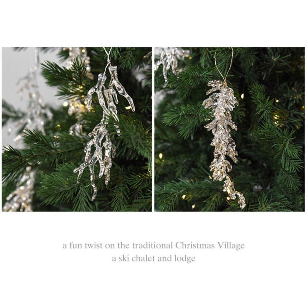 Acrylic Christmas Crystal Pendants Ice Edge Glitter Christmas Tree Ornaments Hanging Icicle Icicle Hanging Ornaments