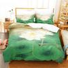 Pink Lotus Duvet Cover Set Stream Water Natural Jingguan Bedding Set Full 200x200 220x240cm For Women Kids Bedroom Decorations