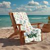 Custom Name Ultra-Soft Beach Towel with Dinosaur Theme,Ideal for Pool - Camping, Diving - Perfect Travel Essential, Vibrant Beach Towel.