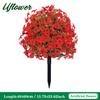 1/2PCS Artificial Violet Flower Balls with Stakes UV-Resistant Realistic Outdoor Decor for Garden, Porch, Patio, Wedding, Home