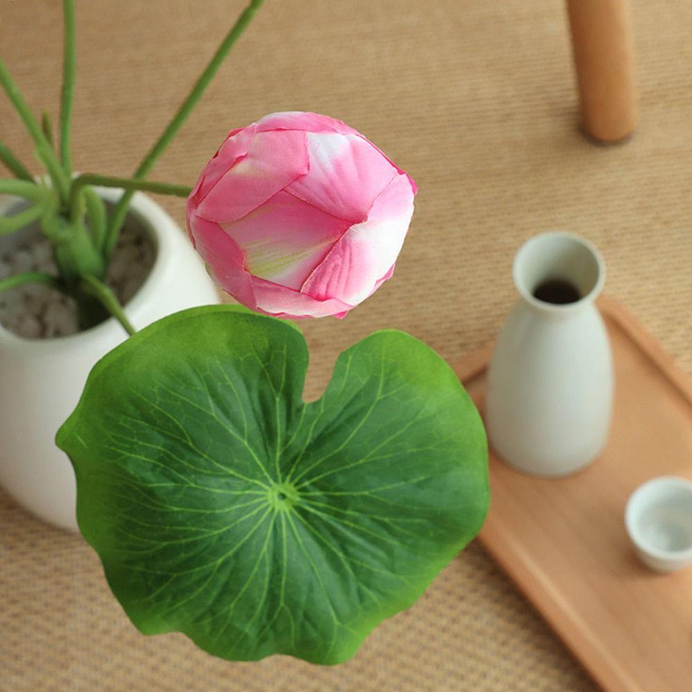 Green Lotus Leaves Lotus Artificial Flower Multicolor Lifelike Flower Fake Flower  Desktop Ornament