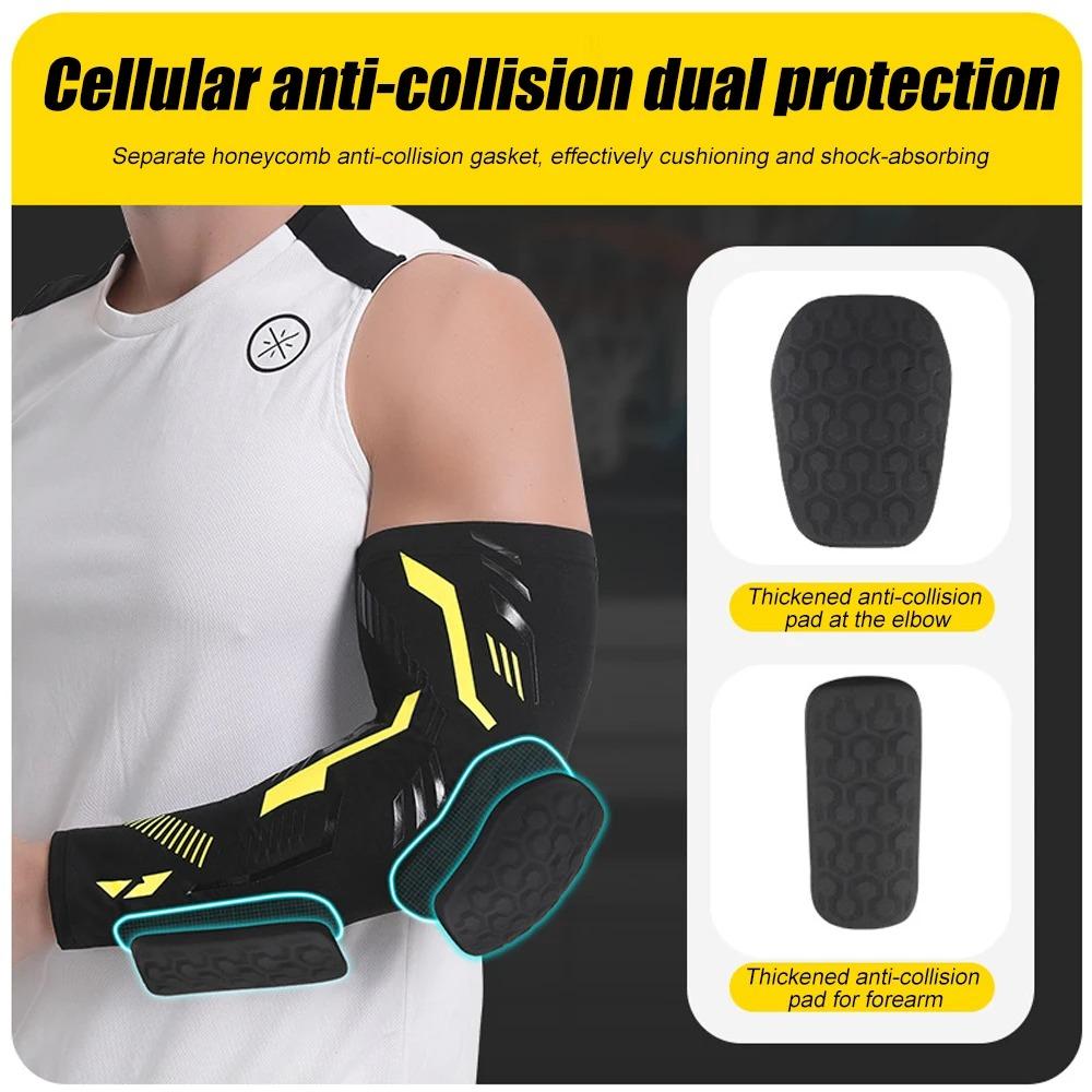 1 Pezzo Maniche a Braccio Imbottite Sportive Gomitiera Protettiva a Compressione per Pallacanestro Calcio Pallavolo Calcio Allenamento in Palestra