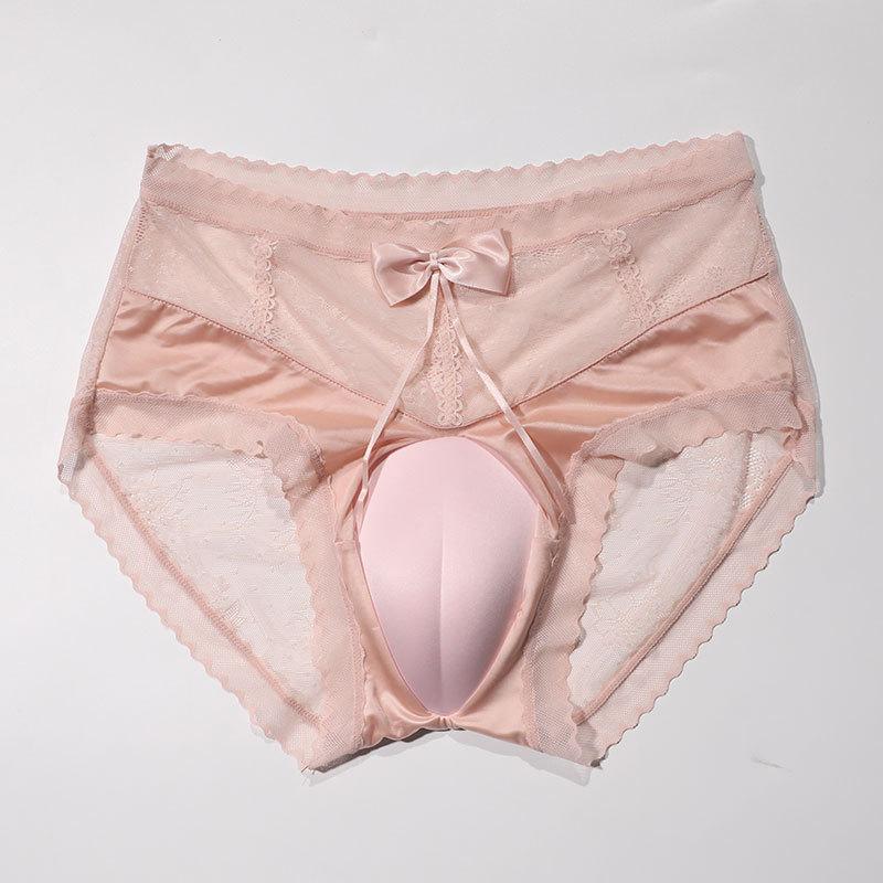 Sexy Spitze versteckte Slips Spaß große Größe gefälschte Girlboss Crossdressing Fengyin gefälschte Yin Slips Damen