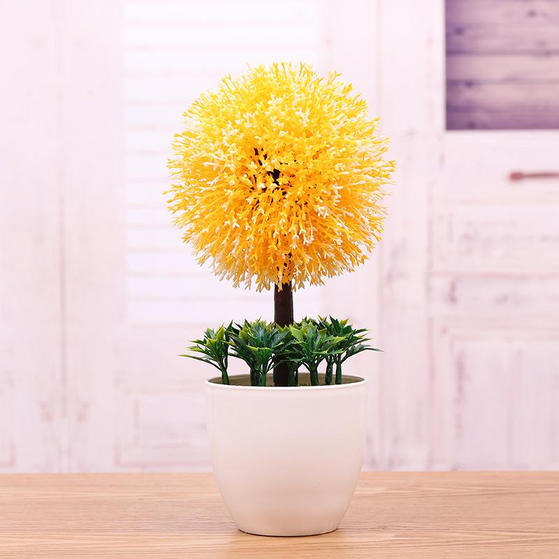 Artificial Plants Potted Bonsai Green Small Tree Plants Fake Flowers Potted Ornaments for Home Garden Decor Party Hotel Decor