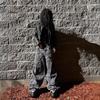 Dark Street Style Loose Fit Jeans Teen Boys Straight Leg Long Pants Casual Daily Wear