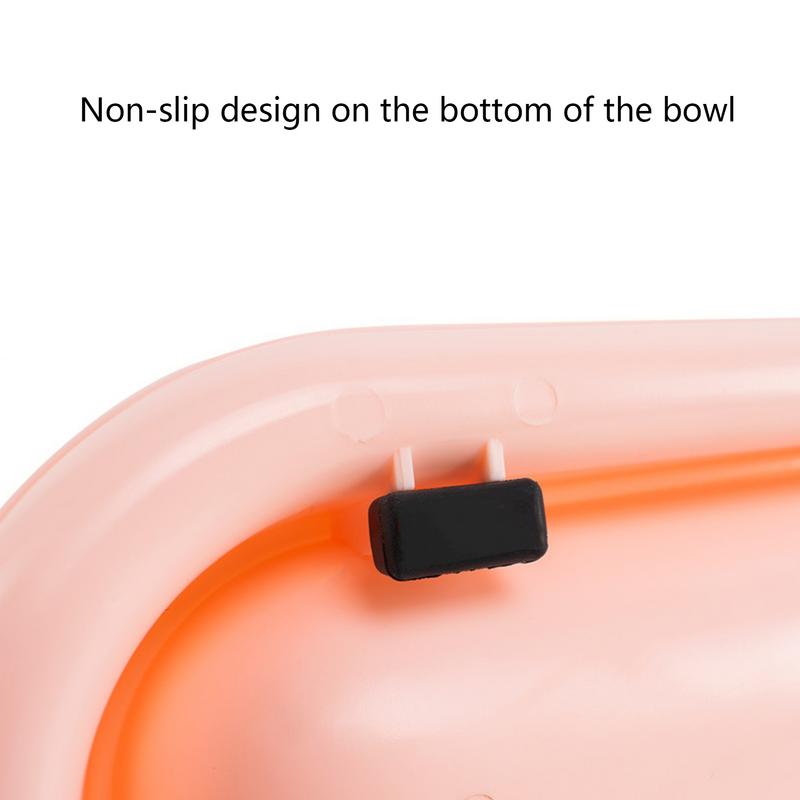 Cat Dog Food Water Bowls 15 Degree Tilted Single Dish Long Pet Feeding Bowl for Kitten Puppy Safe Plastic Material Easy To Clean