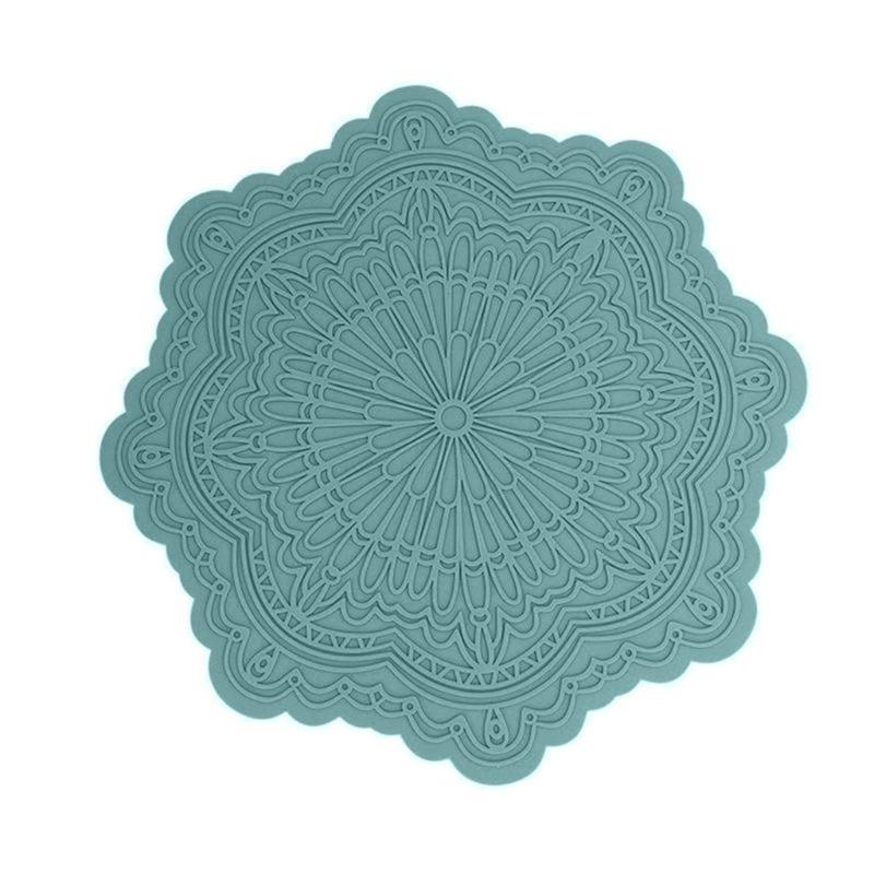 

Anti-Scratch Pads Dividers Cup Mat Coaster Dining Table Decor Lace Pattern L светло-зеленый