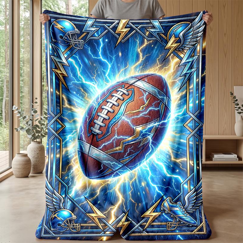 Electric Football Artwork 1 Theme blanket Lightweight Warm Flannel Blanket Decorative Throw Blanket for Home Decoration