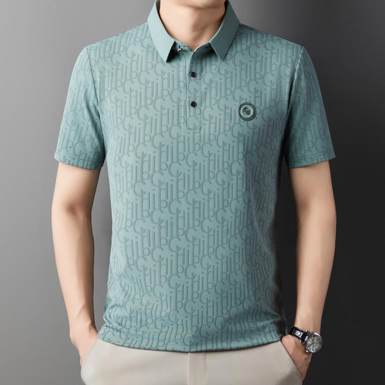 

Мужская футболка с коротким рукавом для молодежи и среднего возраста, повседневная мужская одежда из искусственного шелка, тонкая рубашка-поло