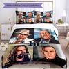 3pcs Duvet Cover Set (1*Duvet Cover + 2*Pillowcase, Without Core), Bohse Onkelz Print Soft All‑Season Bedding Set, Home Bedroom Decor Gift