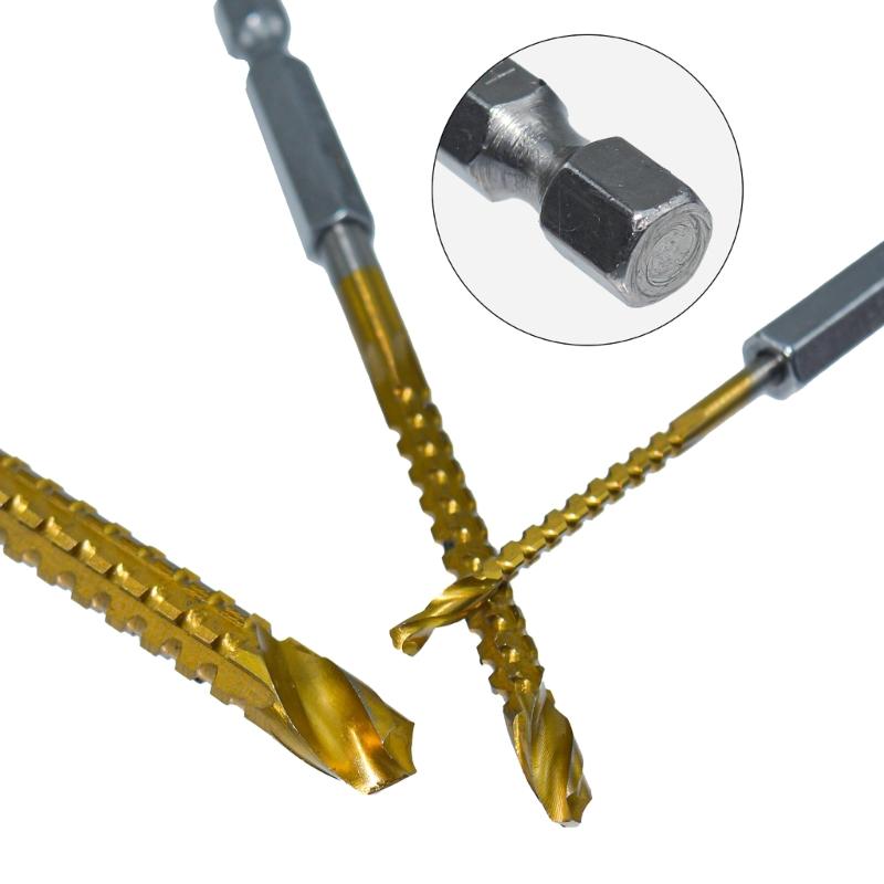 6Piece HSS Steel Twist Drill Bit Set for Wood, Plastic and Aluminum Sizes 3mm To 8mm