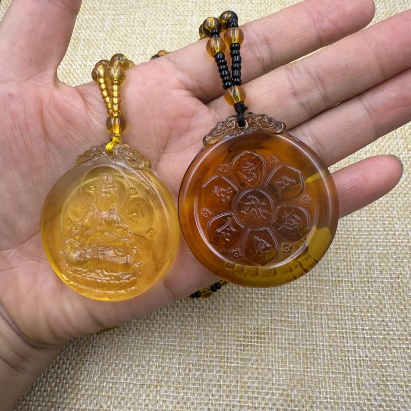 Avalokitesvara Pendant Necklace Long Sweater Chain For Men Women Religious Amulet Buddha Necklace Accessories Gift