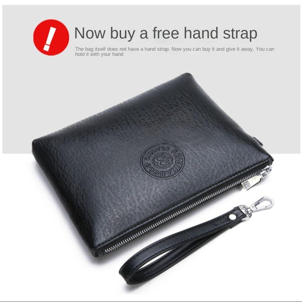 Large Capacity Men's Handy Bag Pu Leather Toiletry Bag Practical Male Clutch Bag  Outdoor