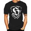 Camiseta Negra Gráfica para Hombre Hooligan Streetwear - Diseño con Logo de Escudo y Tipografía Desgastada, Tejido Suave de Primera Calidad, Cuello Redondo de Corte Clásico, Informal