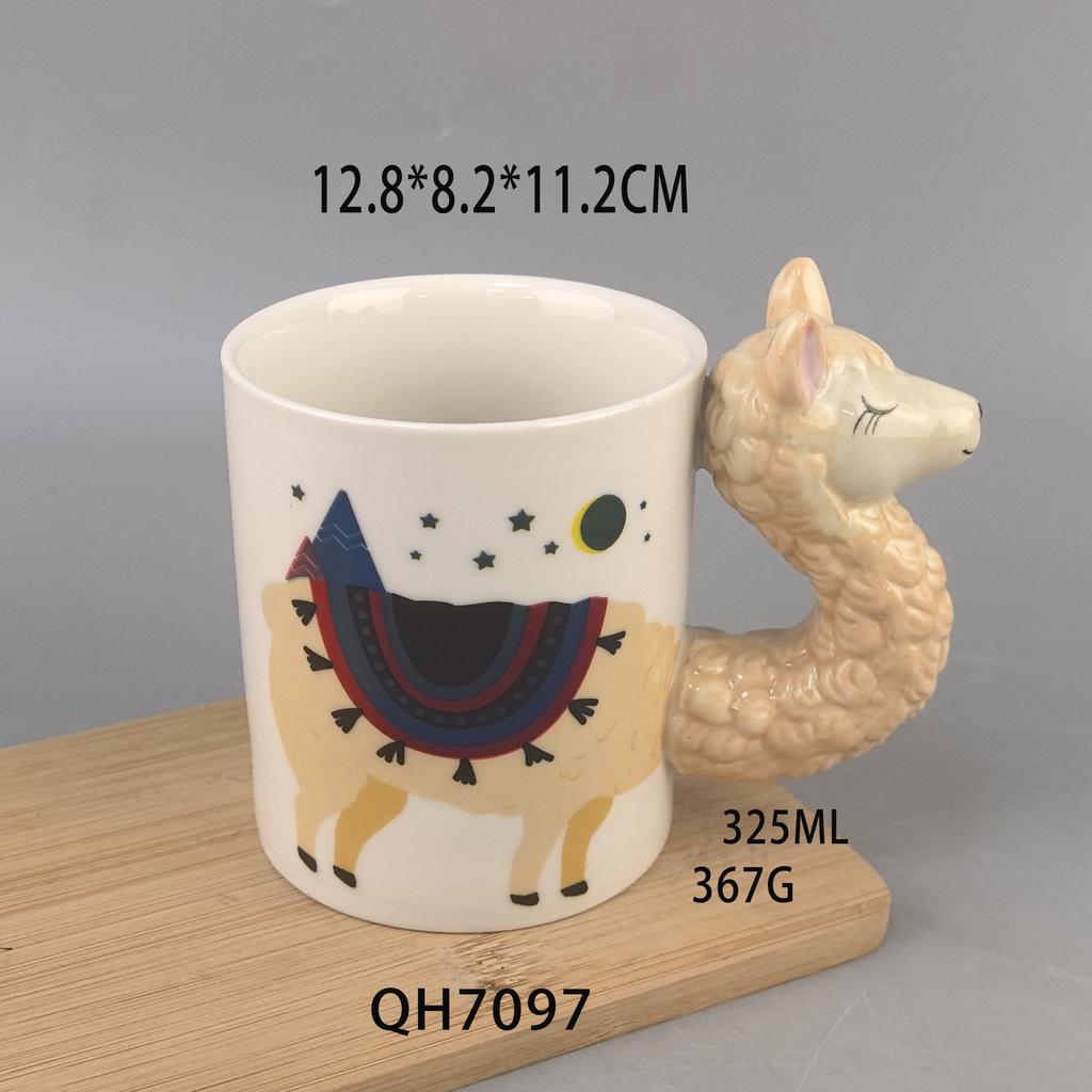 Tasse Céramique Moyenne Température Alpaga Changement de Couleur Sensible à la Température 3D Sélectionnée Rigoureusement, Mug Céramique Café Design Créatif