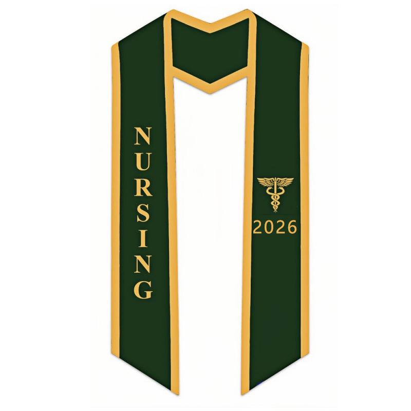 

European Satin Honor Sash Graduation Shawl with Edged Shoulder Strap 158cm x 11.5cm (Adult 60 inch)