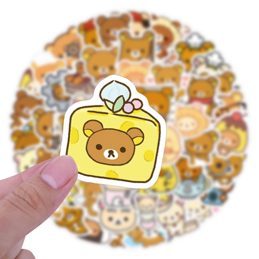 105 New Styles of Relaxed Bear and Bear Girl Doodle Stickers for Decoration Refrigerator Skateboard DIY Personality Stickers