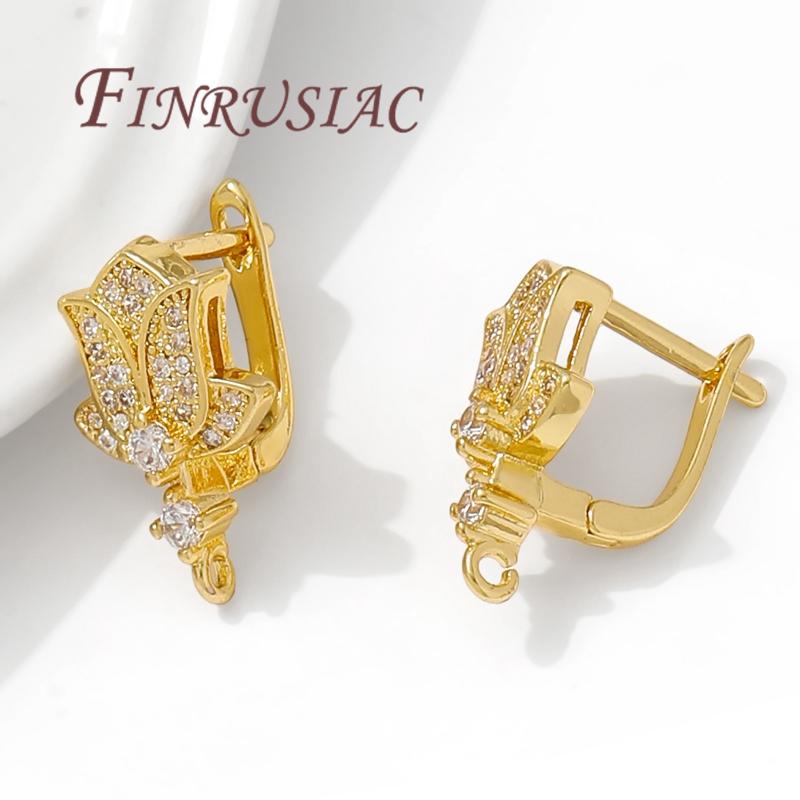 18K Gold Plated French Earring Hooks Clasps,Anti-Allergy Material Schwenzy Fasteners Earwires,DIY Accessories For Earrings