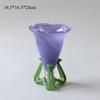 Luxury Glass Vase for Flowers Elegant Home Decor Desktop Floral Arrangement Living Room Decor
