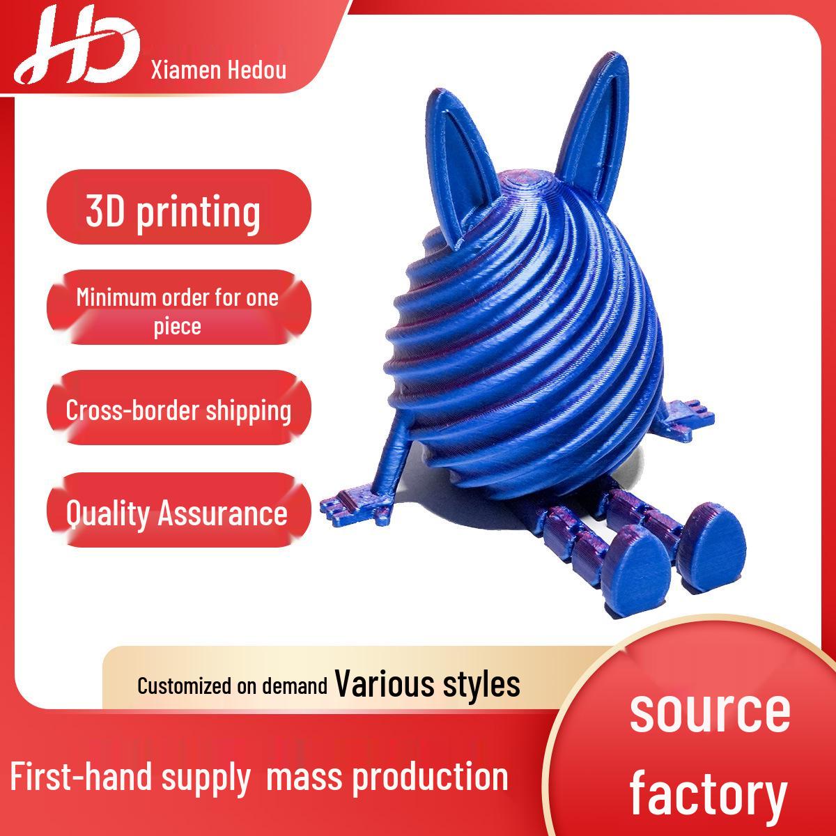 

3D Printed Easter Bunny Egg Companion Figure Model