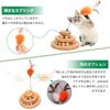 Wooden Cat Spinning Tower with Bells and Safe Material for Cats Educational Toy and Helps Relieve Stress and Perfect for Cats Toy, Balls, - 2-Layer