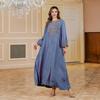 Embroidered Muslim Abaya - Middle Eastern Long Dress