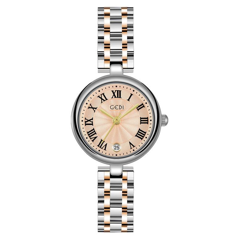 Light Luxury High-End Steel Belt Watch, Small Exquisite Solid Stainless Steel Watch, Women'S Waterproof Quartz Watch