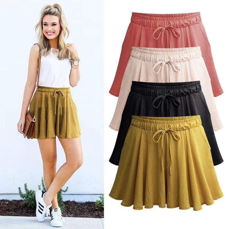 Large Size Fat MM Shorts Summer New Korean Version Casual Loose and Thin High Waist Wide Leg Pants