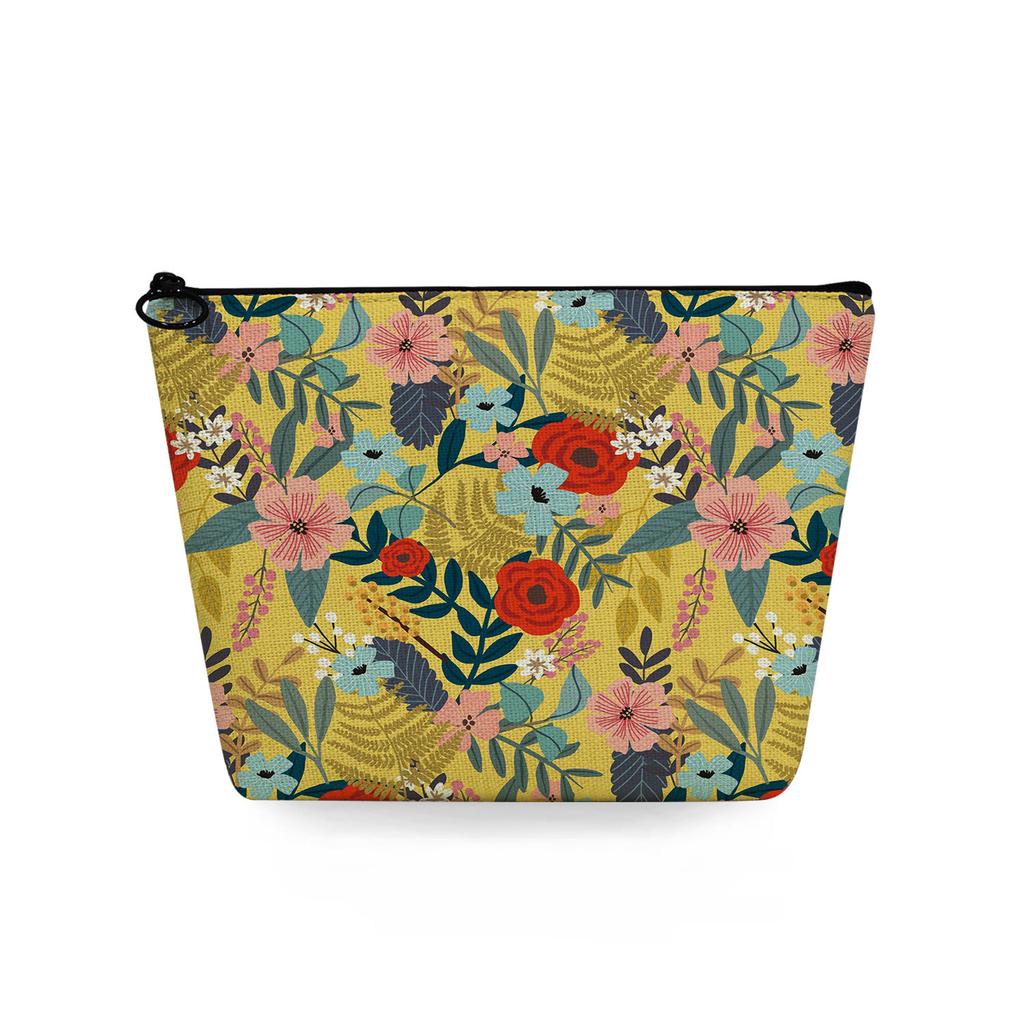 Women Flower Print Cosmetic Bag Toiletries Organize Travel Storage Case 6747