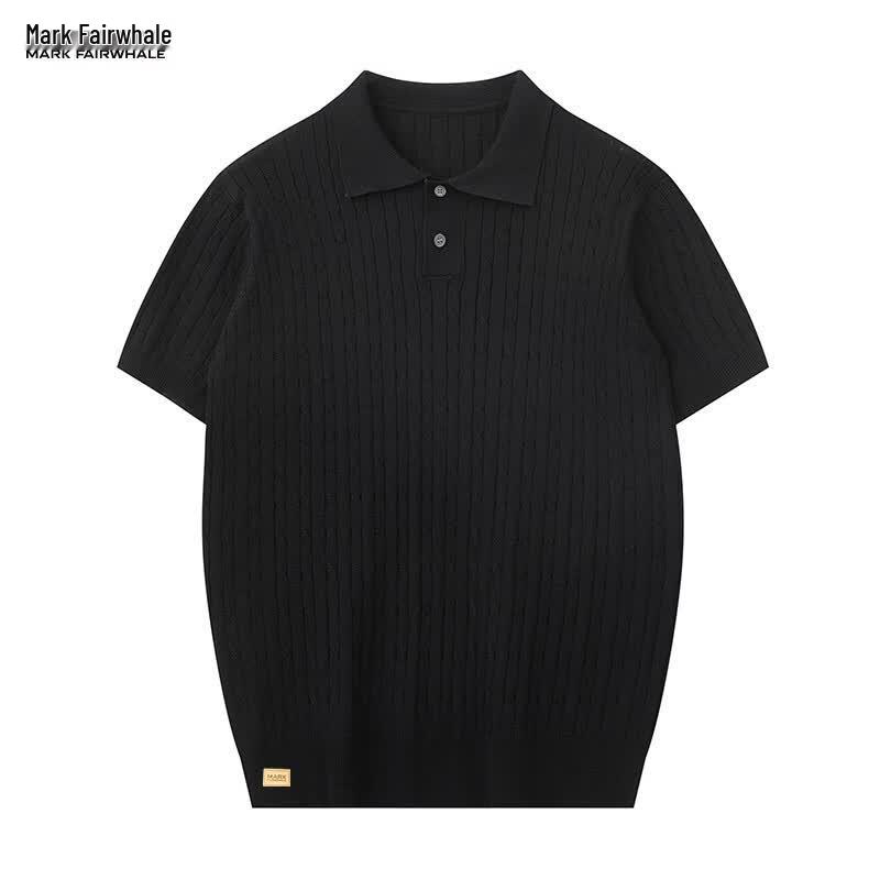 MARK FAIRWHALE Men s American Style Breathable Polo Shirt 2XL чёрный
