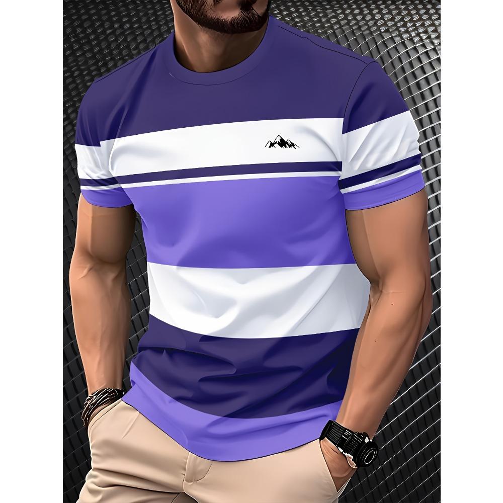 Men's Breathable 3D Digital Printed Short Sleeve T-Shirt Lightweight and Comfortable O-Neck T-Shirt