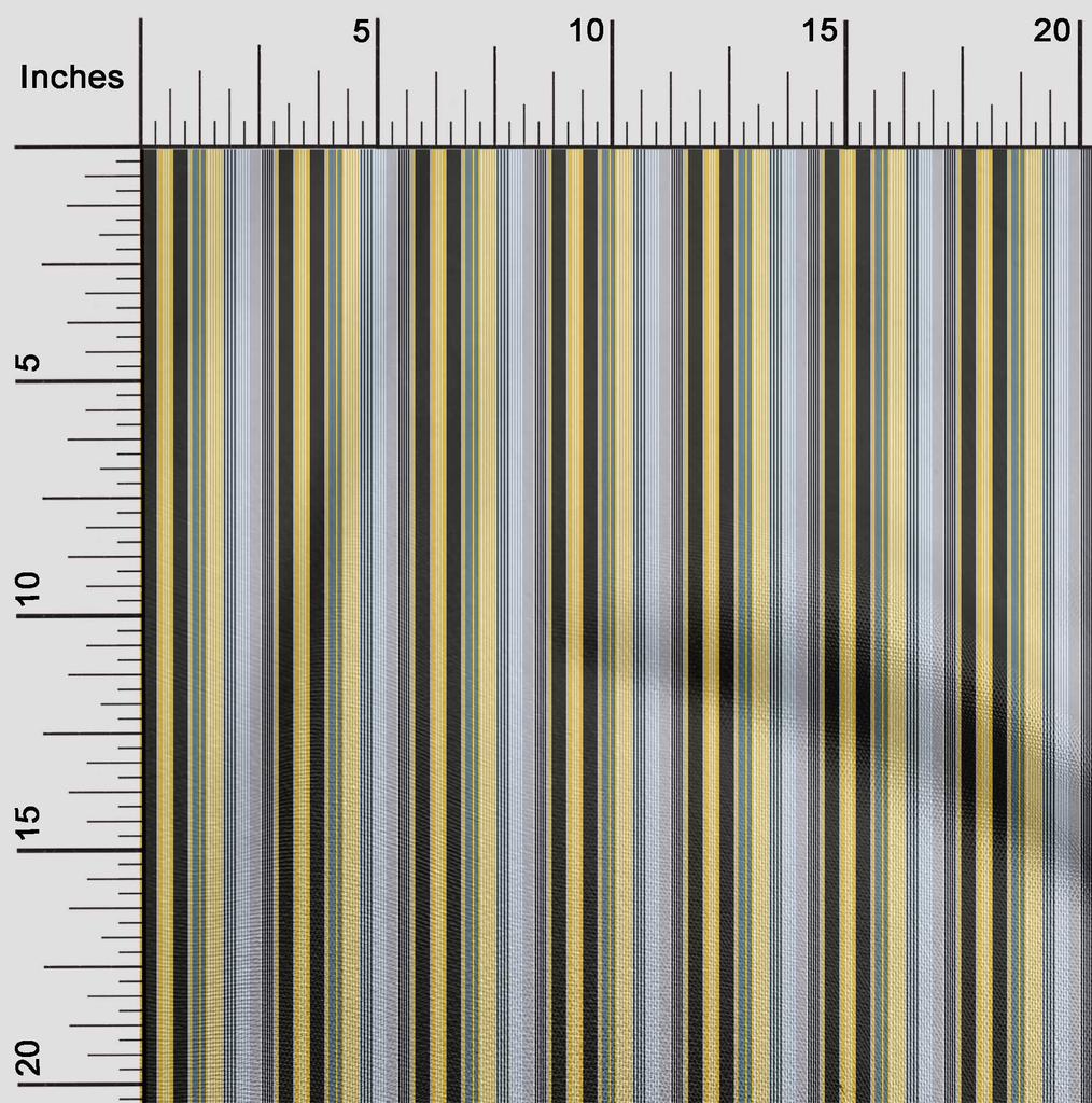 oneOone Cotton Flex Fabric Multicolor Stripe Print Fabric BTY 40 Inch Wide