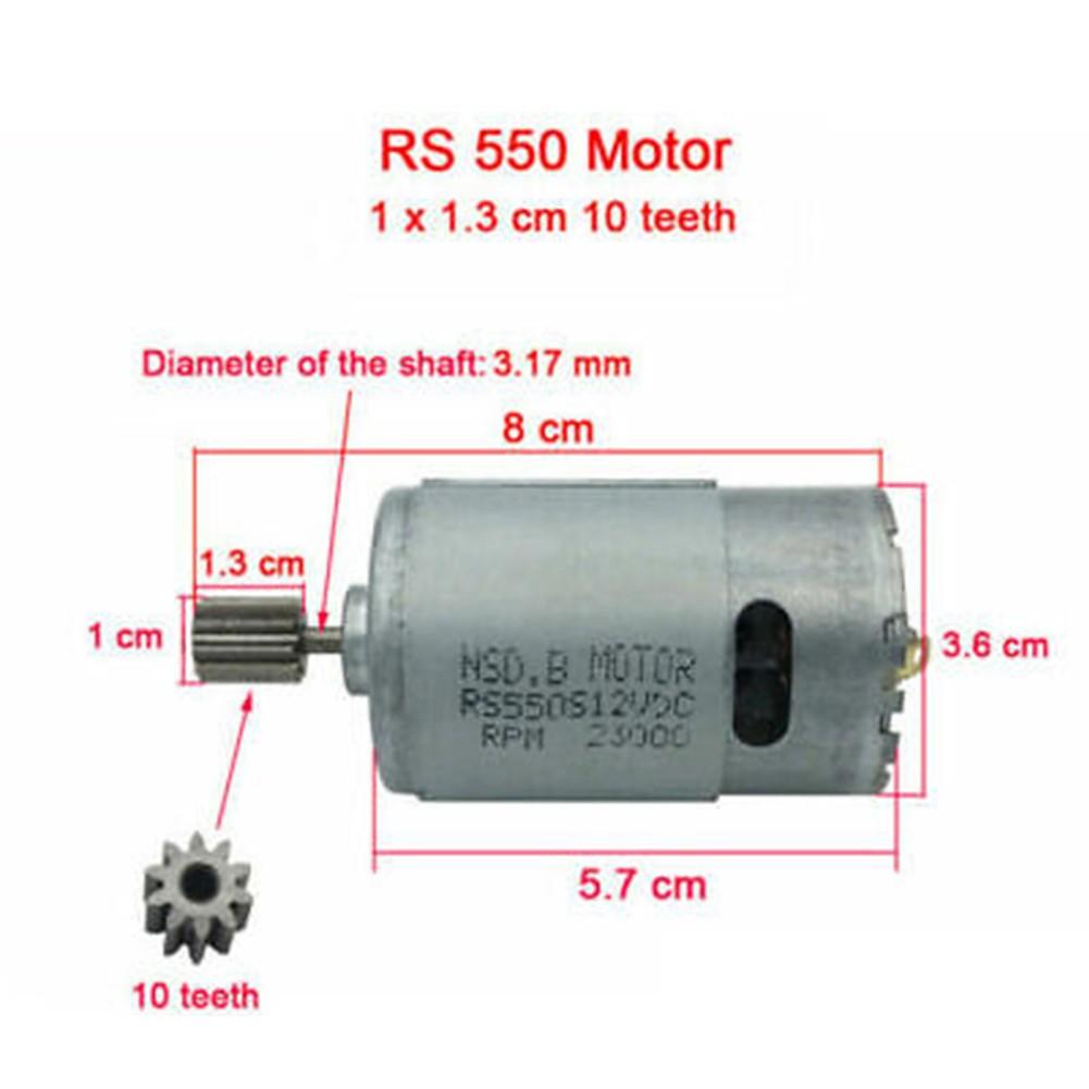 10 Teeth 1cm Gear Toy Car Motor 10000rpm 6V /12V 24V