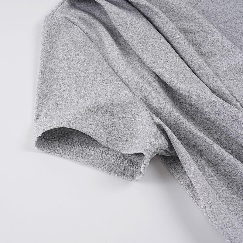 Sexy Deep V Neck Pleated Solid Short Sleeve T Shirt For Women