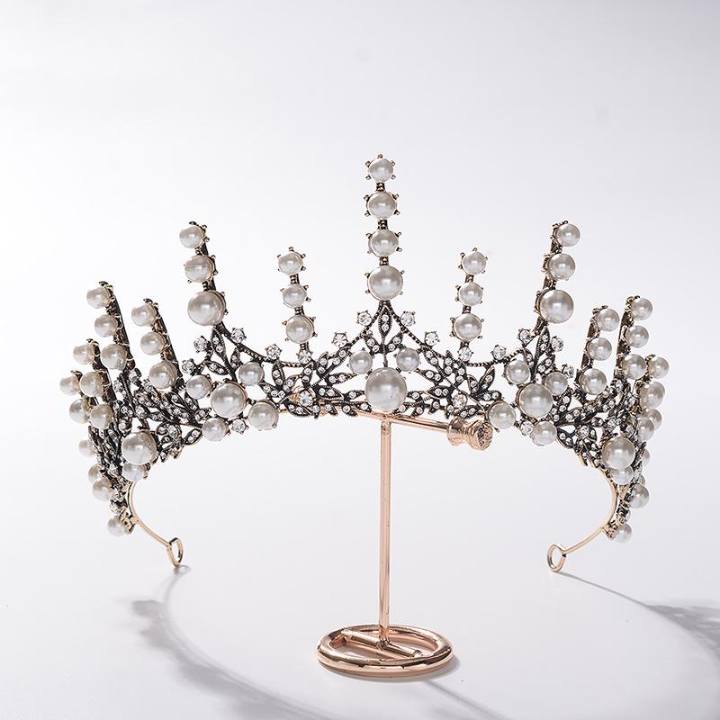 Svatební čelenka, elegantní svatební koruna, svatební šaty, sada vlasových doplňků, korejské barokní narozeninové doplňky