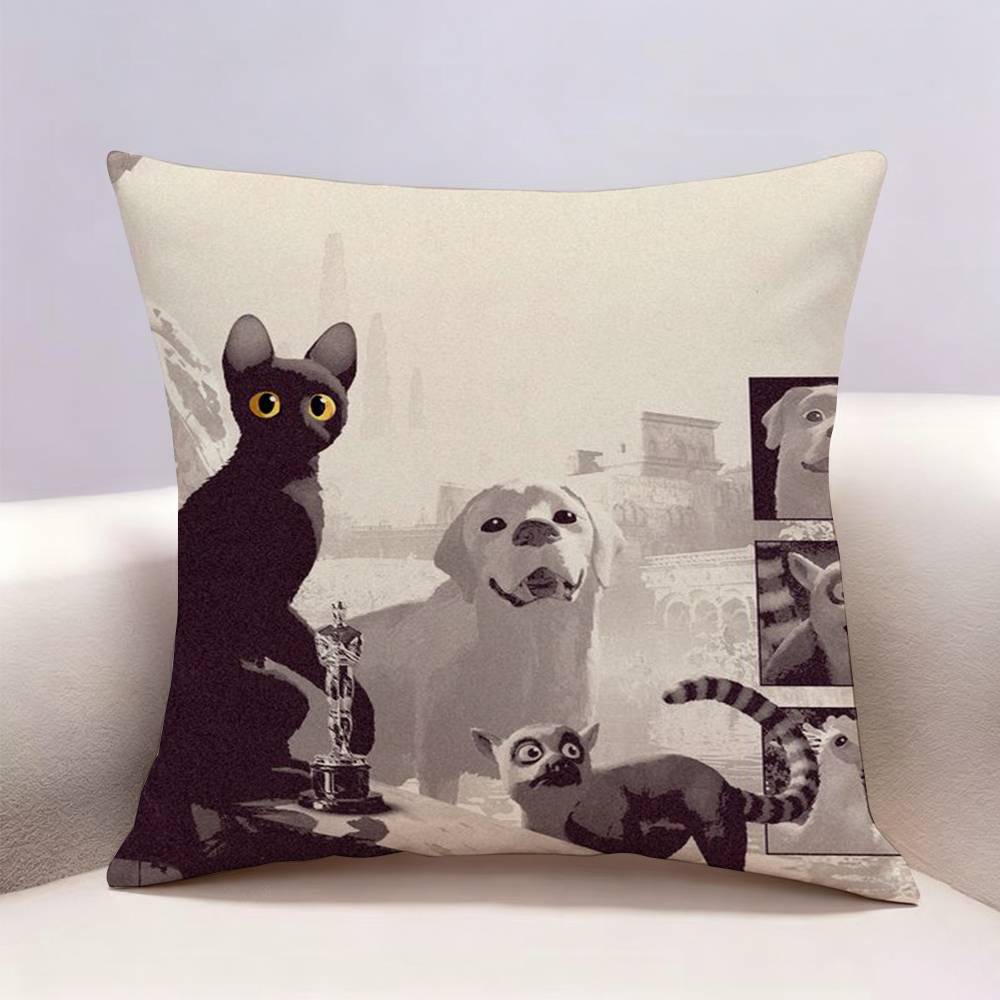 FFlow Movie Black Cat Doublesided print Pillow Case for Sofa Living Room Home office Decor Protective Cover