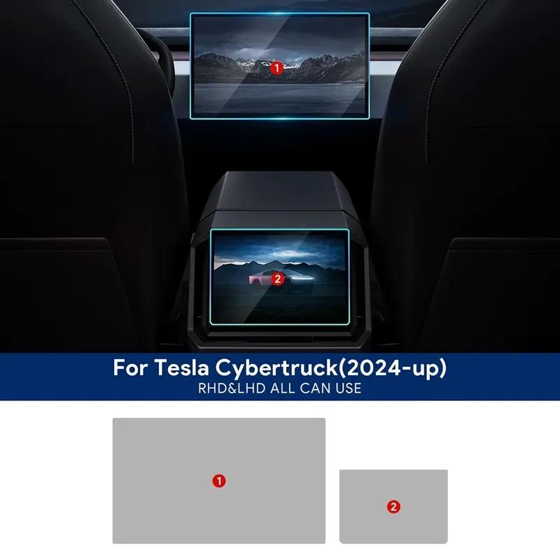 Navigation Screen Front Rear Center Console Central Control Dashboard Interior Film Tpu Transparent For Tesla Cybertruck 2024