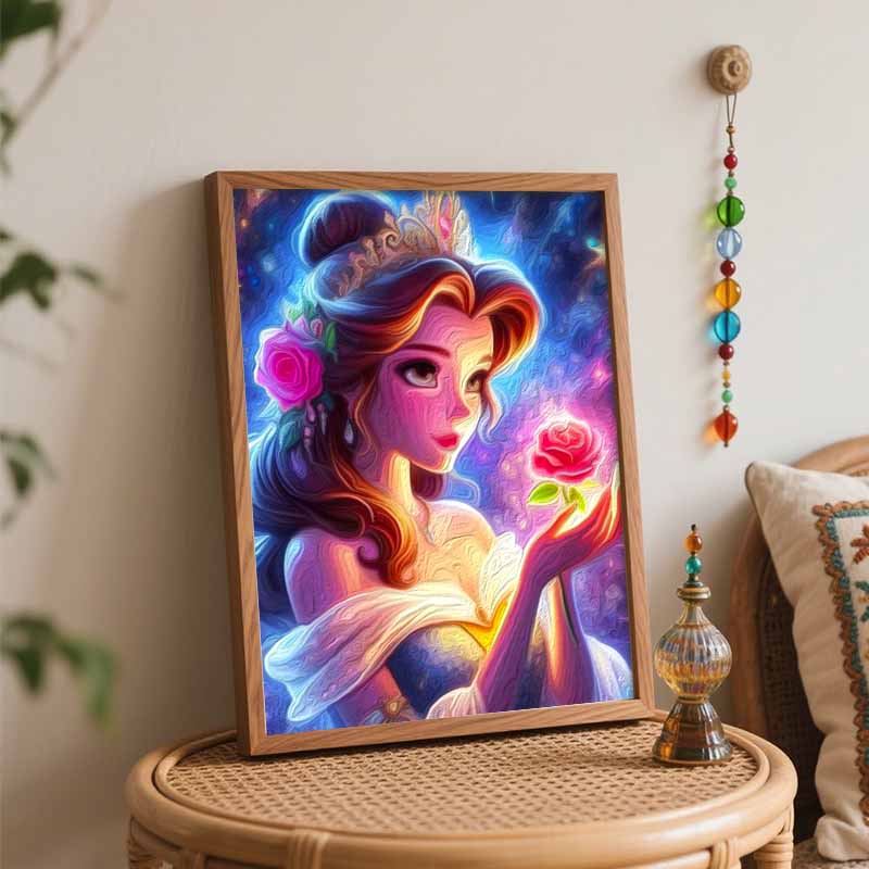 Disney animation digital oil painting Beauty and the Beast Belle diy handpainted coloring painting home decoration wall art gift kits