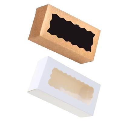 50pcs Cardboard Pastries Boxes Elegant Dessert Presentation Box Cupcake Holders Macarons Display and Packaging Case