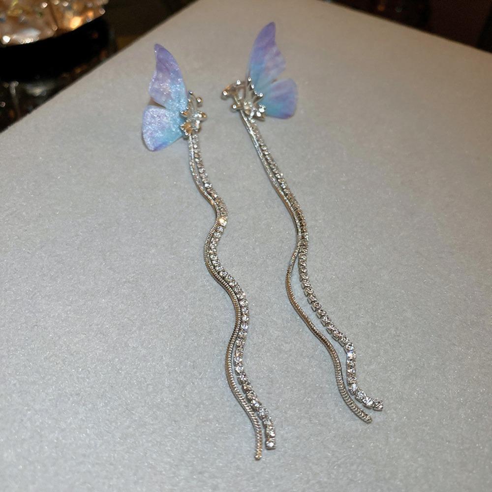 Silver Needle Diamond Pearl Purple Earrings French Retro Niche Design Earrings Light Luxury Premium Earrings