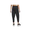 Nike Einfarbige Strick-Sporthose mit Kordelzug und hohem Bund für Damen, Hose Schwarz FB5429-010