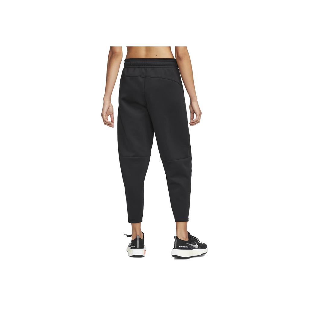 Nike Einfarbige Strick-Sporthose mit Kordelzug und hohem Bund für Damen, Hose Schwarz FB5429-010