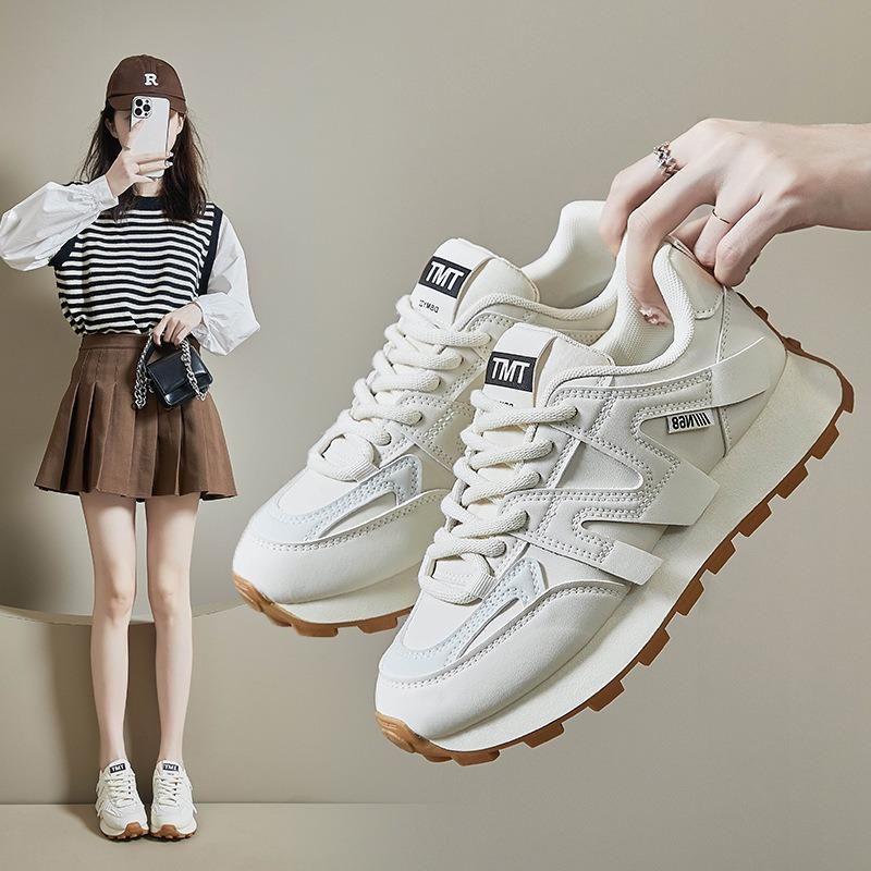 New Shoes Women Spring Students Sneakers Women Sports Running Shoes Casual Thick Bottom Increase Designer De Mujer